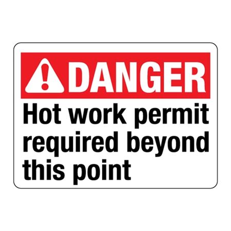 ANSI Hot Work Permit Required Beyond This Point